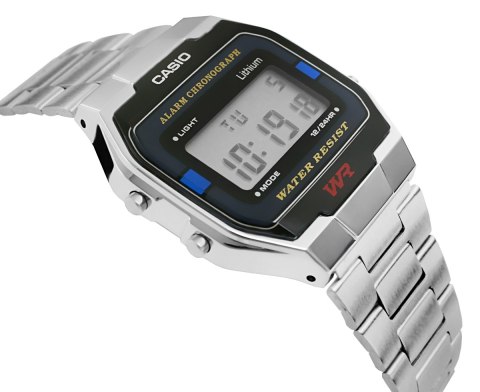 Zegarek Unisex Casio Srebrny Retro Klasyczny BOX