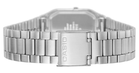 Zegarek Unisex Casio Srebrny Retro Klasyczny BOX