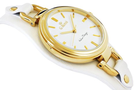 Zegarek Damski G.Rossi Złoty Biały Elegancki BOX