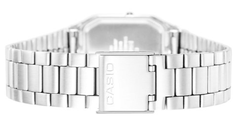 Zegarek Męski Casio Srebrny Dual Time Retro BOX