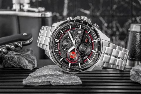 Zegarek Męski Casio Edifice Chrono Czarny BOX