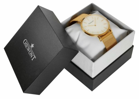 Zegarek Damski Giewont Złoty Bransoleta Mesh BOX