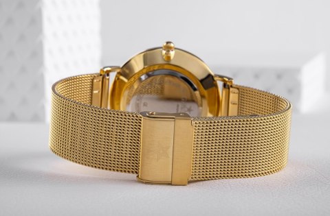Zegarek Damski Giewont Złoty Bransoleta Mesh BOX