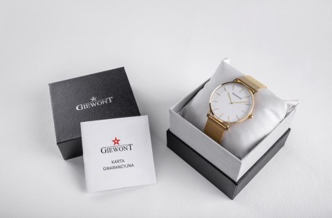 Zegarek Damski Giewont Złoty Bransoleta Mesh BOX