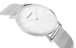 Zegarek Damski Giewont Srebrny Bransoleta Mesh BOX
