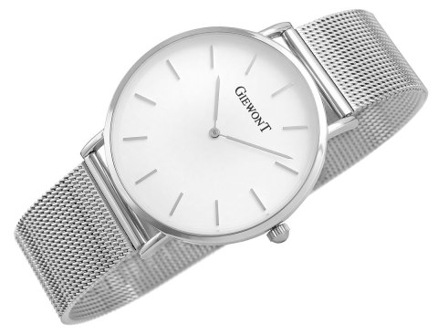 Zegarek Damski Giewont Srebrny Bransoleta Mesh BOX