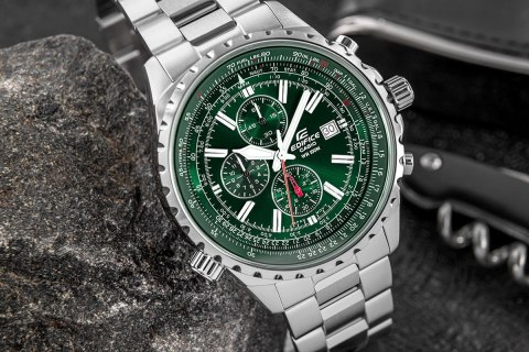 Zegarek Męski Casio Edifice Zielony Sportowy BOX