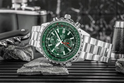 Zegarek Męski Casio Edifice Zielony Sportowy BOX