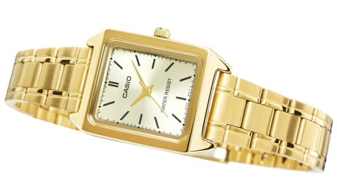 Zegarek Damski Casio Złoty Mineralne Elegancki BOX
