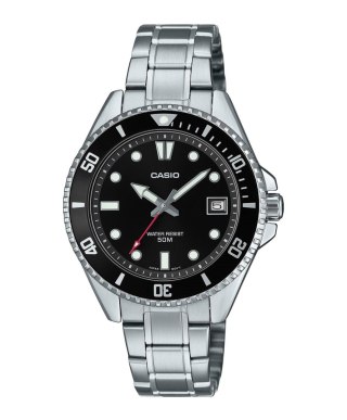 Zegarek Męski Casio Srebrny Czarny Klasyczny BOX