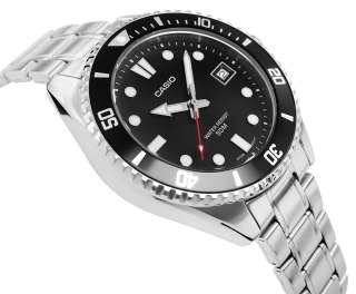 Zegarek Męski Casio Srebrny Czarny Klasyczny BOX