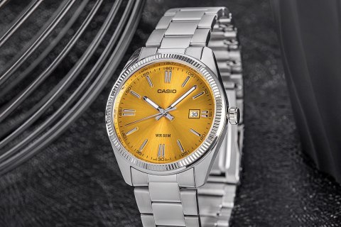 Zegarek Męski Casio Złoty Srebrny Klasyczny BOX