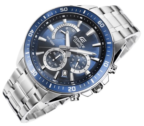 Zegarek Męski Casio Edifice Niebieski Chrono BOX