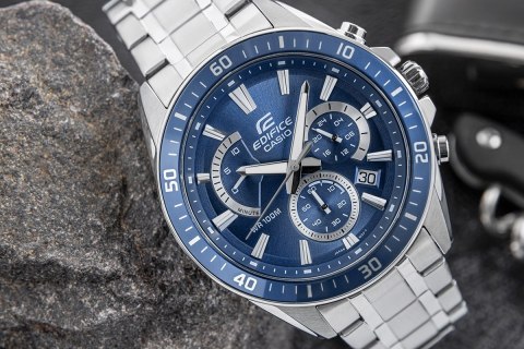 Zegarek Męski Casio Edifice Niebieski Chrono BOX