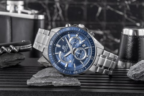 Zegarek Męski Casio Edifice Niebieski Chrono BOX