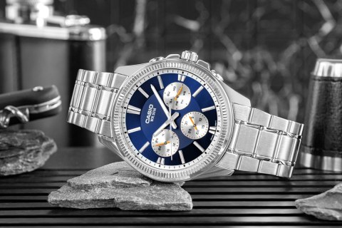 Zegarek Męski Casio Granatowy Retro Klasyczny BOX