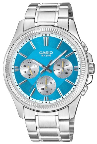 Zegarek Męski Casio Niebieski Retro Klasyczny BOX