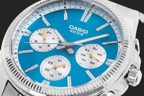 Zegarek Męski Casio Niebieski Retro Klasyczny BOX