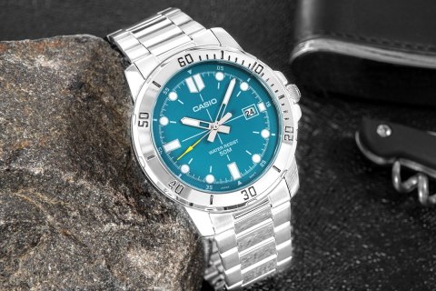 Zegarek Męski Casio Turkusowy Retro Klasyczny BOX