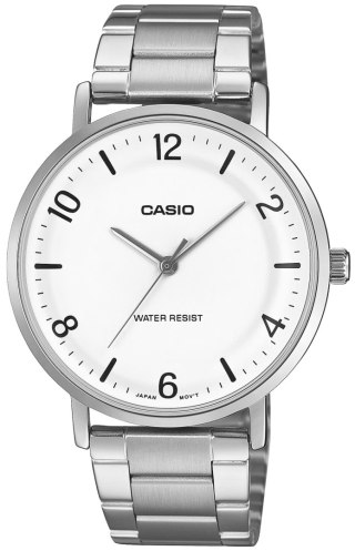 Zegarek Męski Casio Srebrny Bransoleta Retro BOX