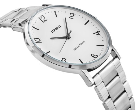Zegarek Męski Casio Srebrny Bransoleta Retro BOX
