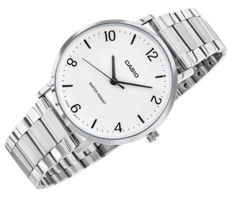 Zegarek Męski Casio Srebrny Bransoleta Retro BOX
