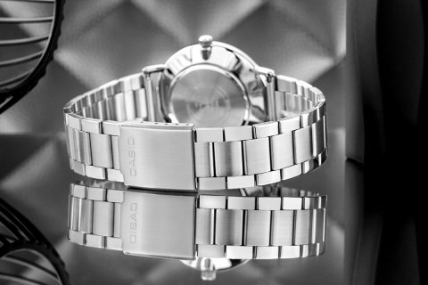 Zegarek Męski Casio Srebrny Bransoleta Retro BOX