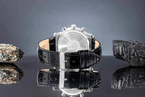 Zegarek Męski Giewont Chronograph Sapphire Srebrny GW6260-A1