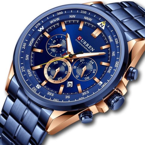 ZEGAREK MĘSKI CURREN 8399 (zc016d -CHRONOGRAF +BOX
