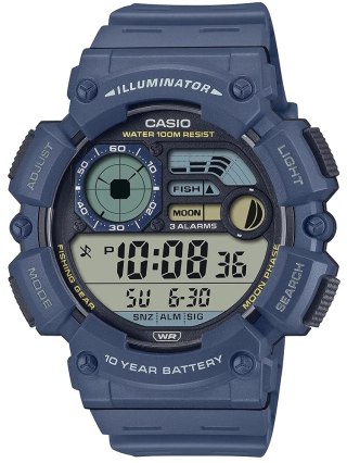 Zegarek męski Casio WS-1500H-2AVEF niebieski sportowy fazy księżyca BOX