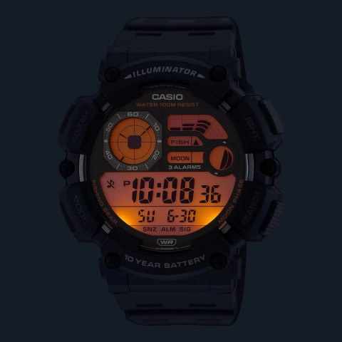 Zegarek męski Casio WS-1500H-2AVEF niebieski sportowy fazy księżyca BOX