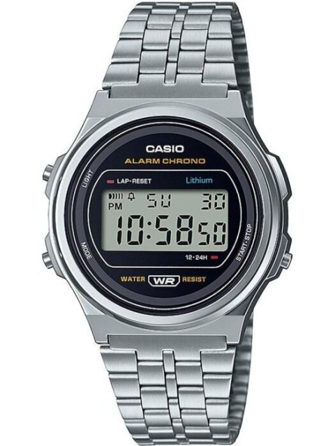 Zegarek męski Casio Vintage A171WE-1AEF cyfrowy retro srebrny