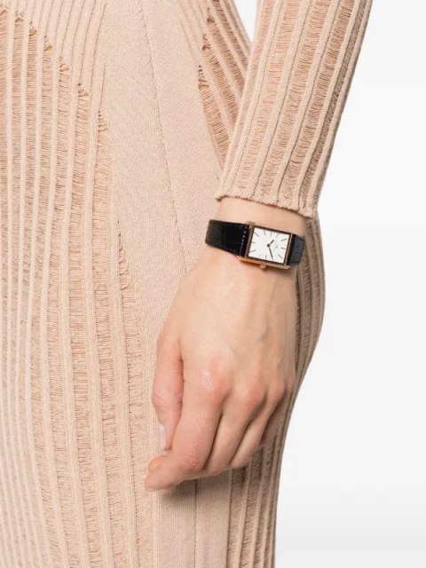 ZEGAREK DAMSKI DANIEL WELLINGTON Bound Black Crocodile Rose Gold DW00100693 + BOX