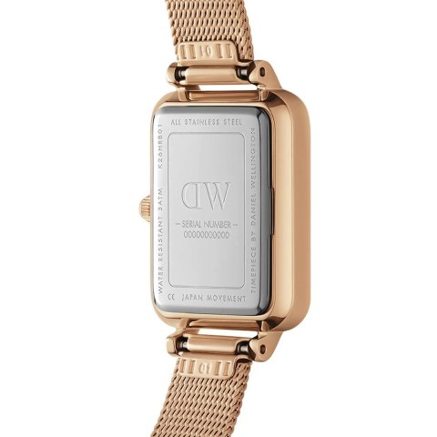 ZEGAREK DAMSKI DANIEL WELLINGTON Quadro Pressed Melrose Pearl 20mm DW00100510 + BOX (zw505o)