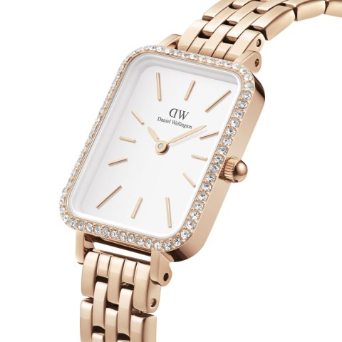 ZEGAREK DAMSKI DANIEL WELLINGTON Quadro Rose Gold DW00100672 + BOX (zw519h)