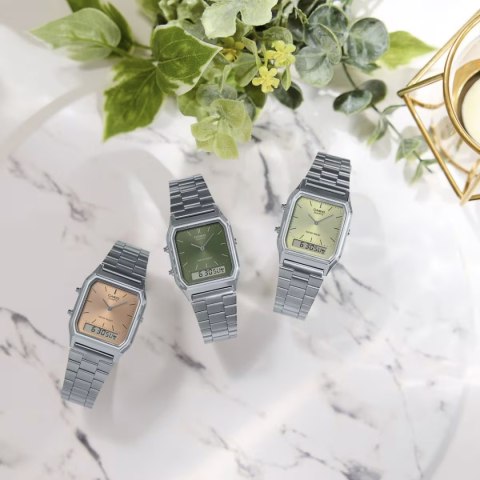 ZEGAREK UNISEX CASIO Vintage AQ-230A-4AMQYDF + BOX