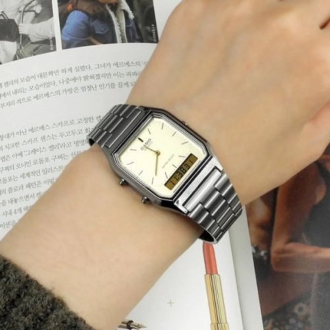 ZEGAREK UNISEX CASIO Vintage AQ-230GG-9A + BOX