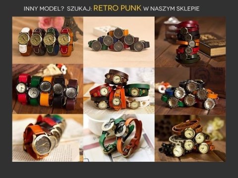 ZEGAREK DAMSKI TAYMA - RETRO PUNK 27 -czerwony (zx583a)