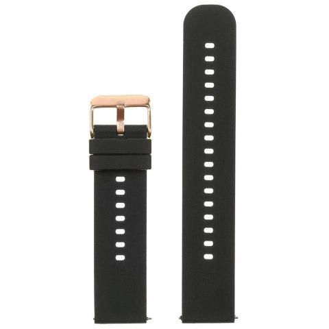 Pasek gumowy do zegarka U27 - czarny/rosegold - 20mm