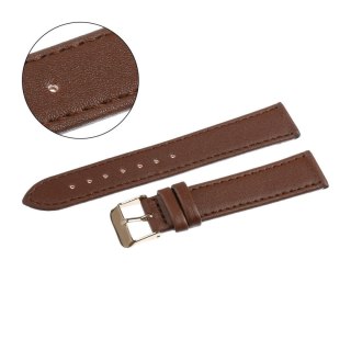 Pasek skórzany do zegarka W200 TOSCANA - ciemnobrązowy - 12mm