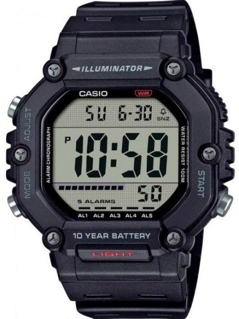 Zegarek męski Casio AE-1600H-1AVEF sportowy czarny cyfrowy