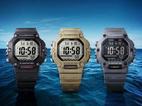Zegarek męski Casio AE-1600H-1AVEF sportowy czarny cyfrowy