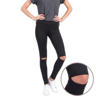 Sportowe Legginsy Fitness Trening Czarne M LEG19M
