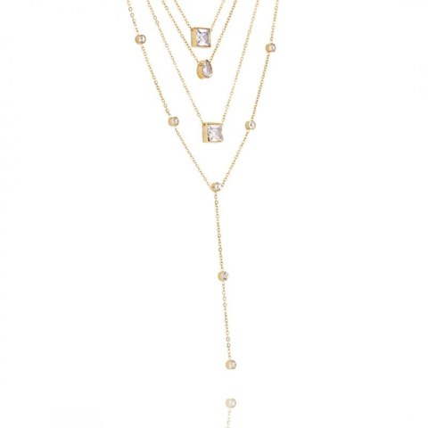 Naszyjnik stal chirurgiczna pozłacana 14k gold NST1350