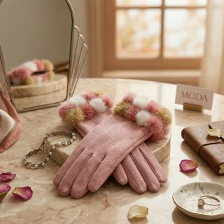 RĘKAWICZKI GLAM FUTRO PIK REK112R