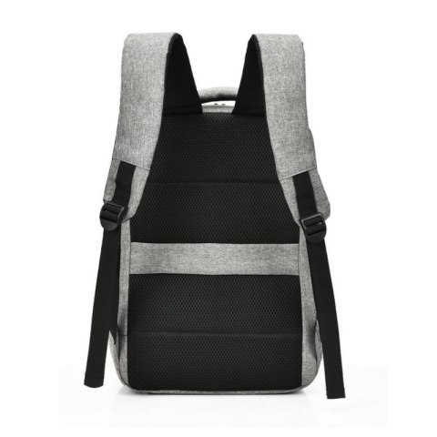 Plecak NA LAPTOPA Szary Unisex Sportowy Szkolny Uniwersalny z USB