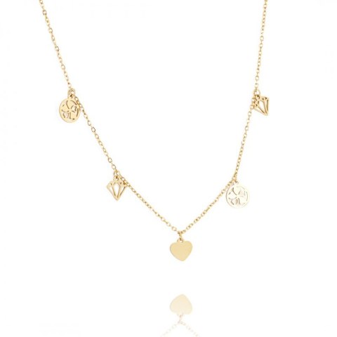 Naszyjnik stal chirurgiczna pozłacana 14k gold NST1371