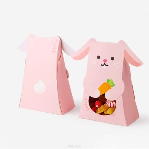 Pudełko PREZENTOWE ozdobne w kształcie Króliczka 1 szt. 10x5x16,5cm OPO42R