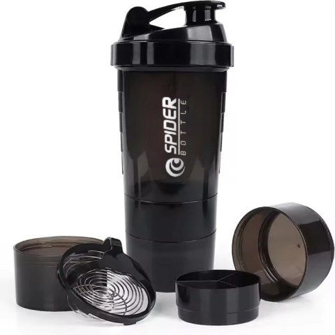 Shaker sportowy, bidon Twist Off do odżywki białkowej z sitkiem 500ML BD55CZ