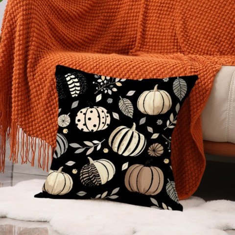 Poszewka na poduszkę 45x45cm piękny druk jesień, dynie - POD242